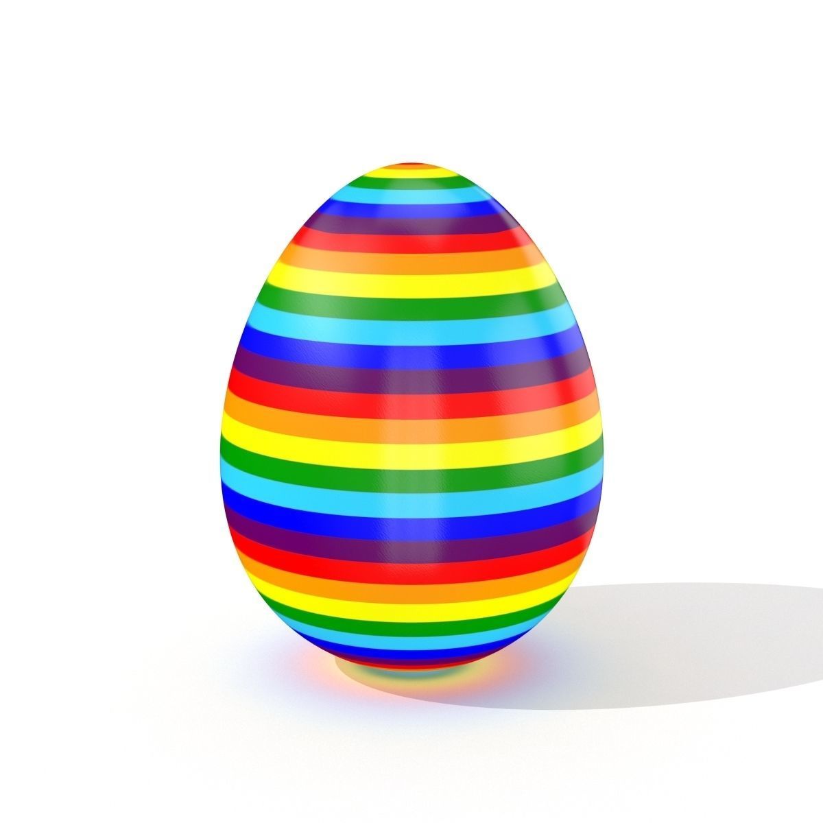 Easter egg N002 Low-poly 3D model_1