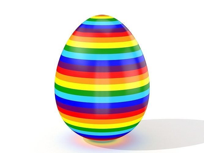Easter egg N002 Low-poly 3D model