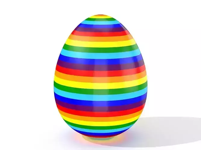 Easter egg N002 Low-poly 3D model