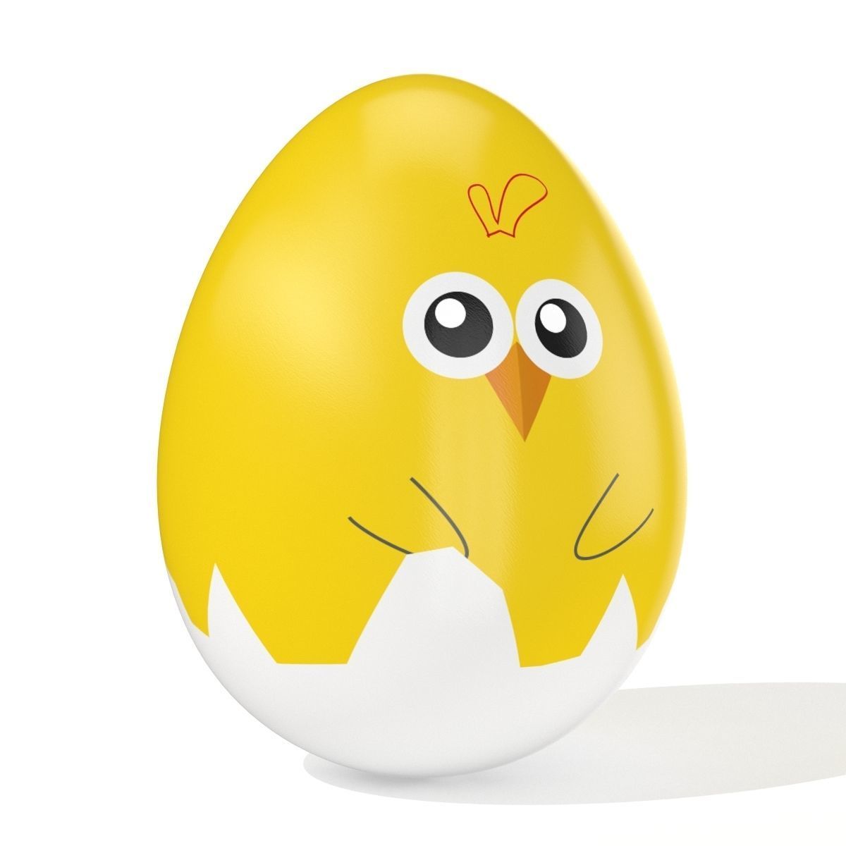 Easter egg N001 Low-poly 3D model_3