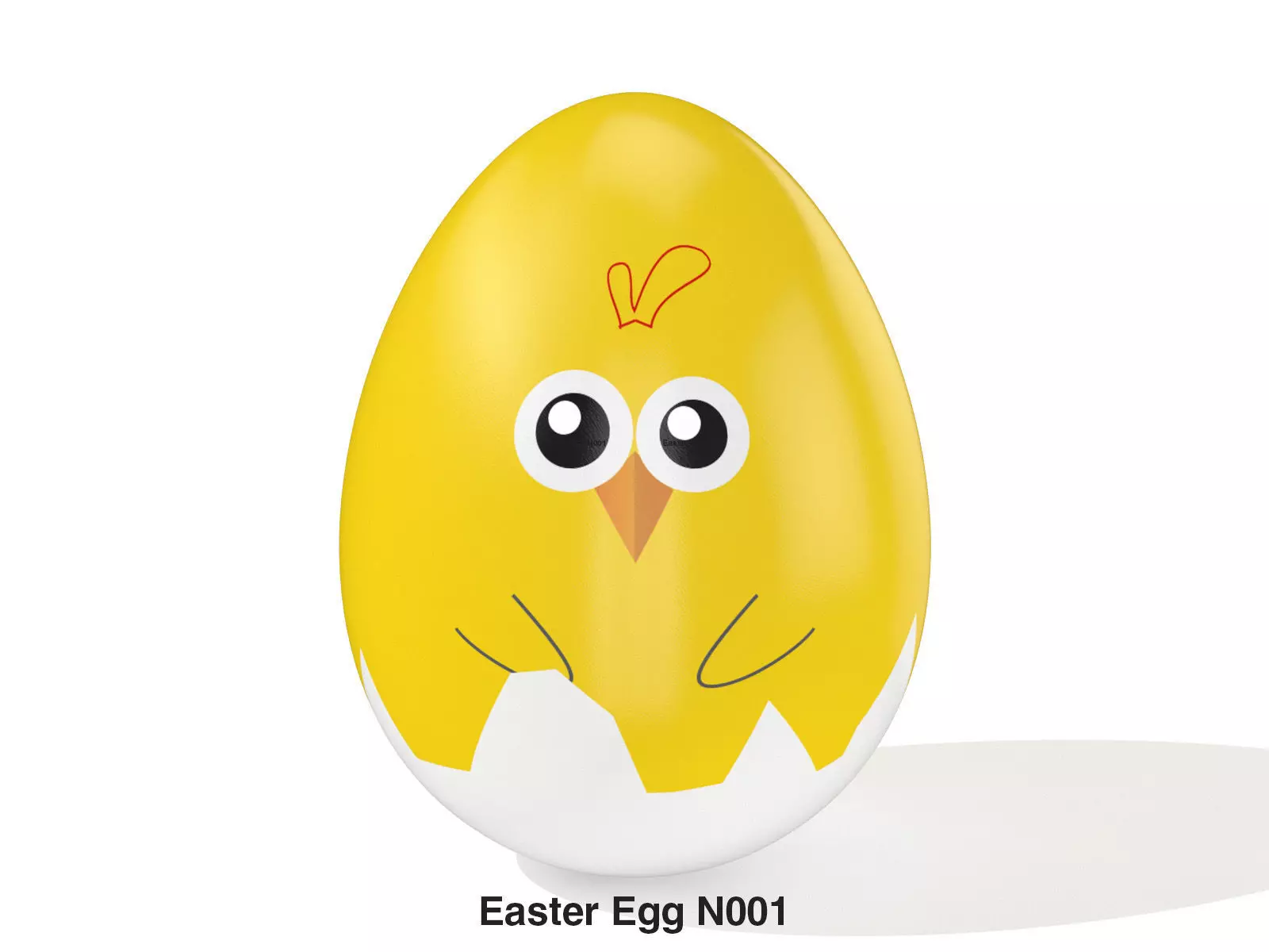 Easter egg N001 Low-poly 3D model_0