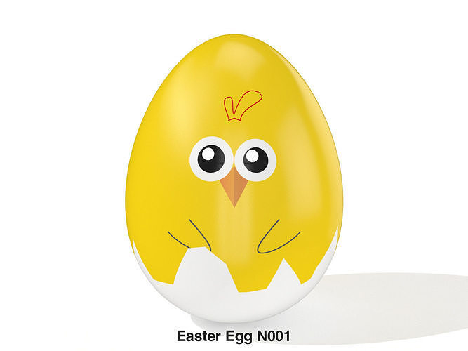 Easter egg N001 Low-poly 3D model