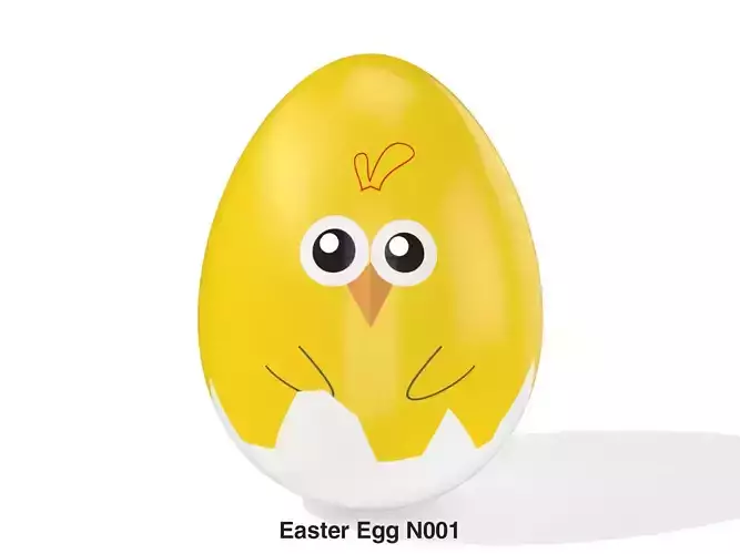 Easter egg N001 Low-poly 3D model