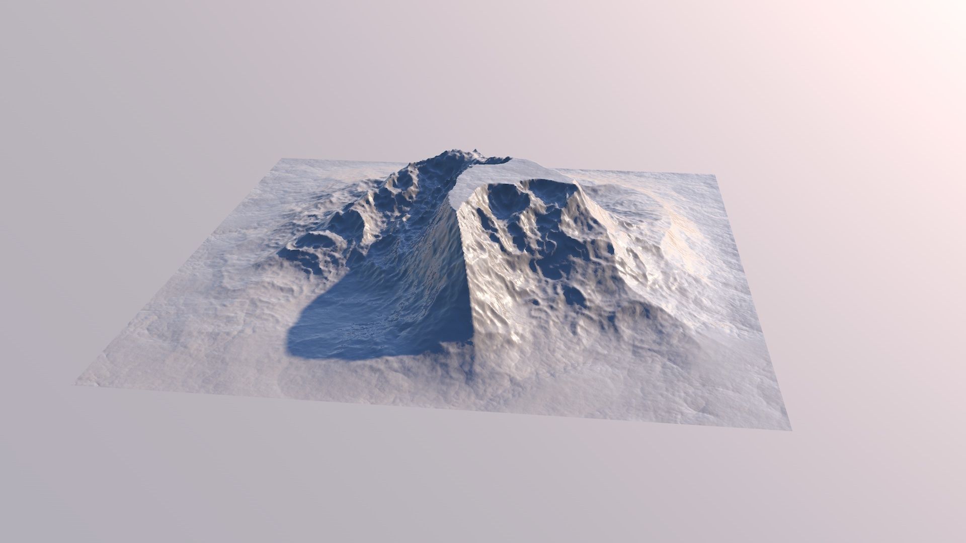 Iceberg Mountain Landscape 3D Model Sci Fi Futuristic Object 3D model_4