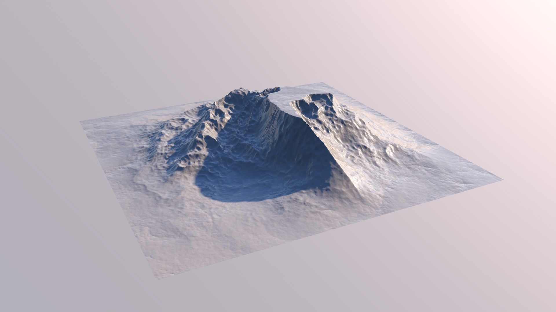 Iceberg Mountain Landscape 3D Model Sci Fi Futuristic Object 3D model_3