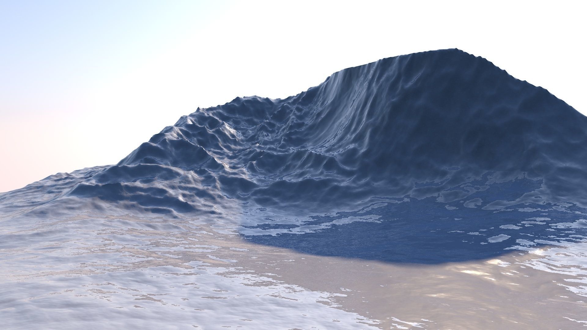 Iceberg Mountain Landscape 3D Model Sci Fi Futuristic Object 3D model_16