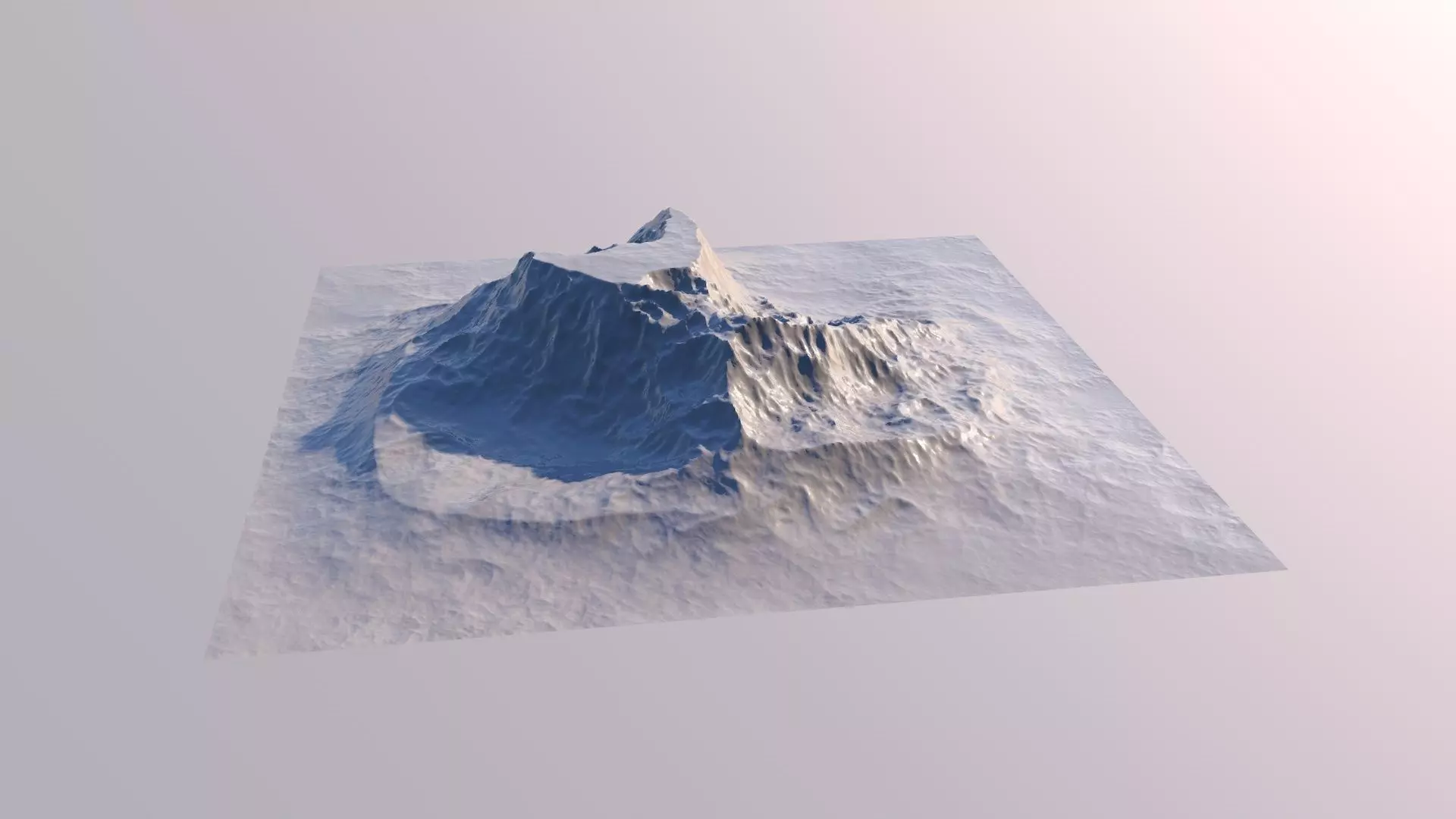 Iceberg Mountain Landscape 3D Model Sci Fi Futuristic Object 3D model_0