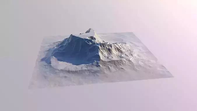 Iceberg Mountain Landscape 3D Model Sci Fi Futuristic Object 3D model
