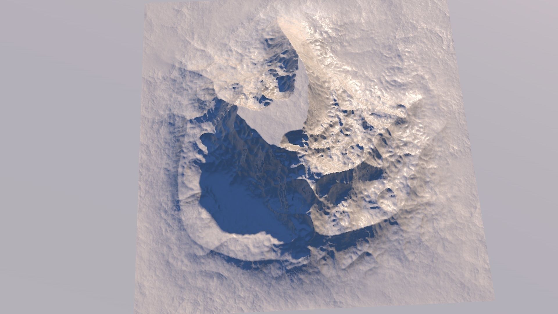 Iceberg Mountain Landscape 3D Model Sci Fi Futuristic Object 3D model_19