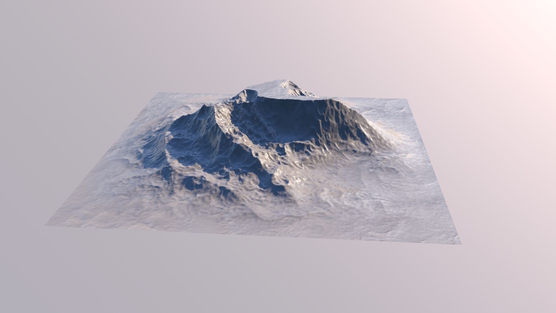 Iceberg Mountain Landscape 3D Model Sci Fi Futuristic Object 3D model_2