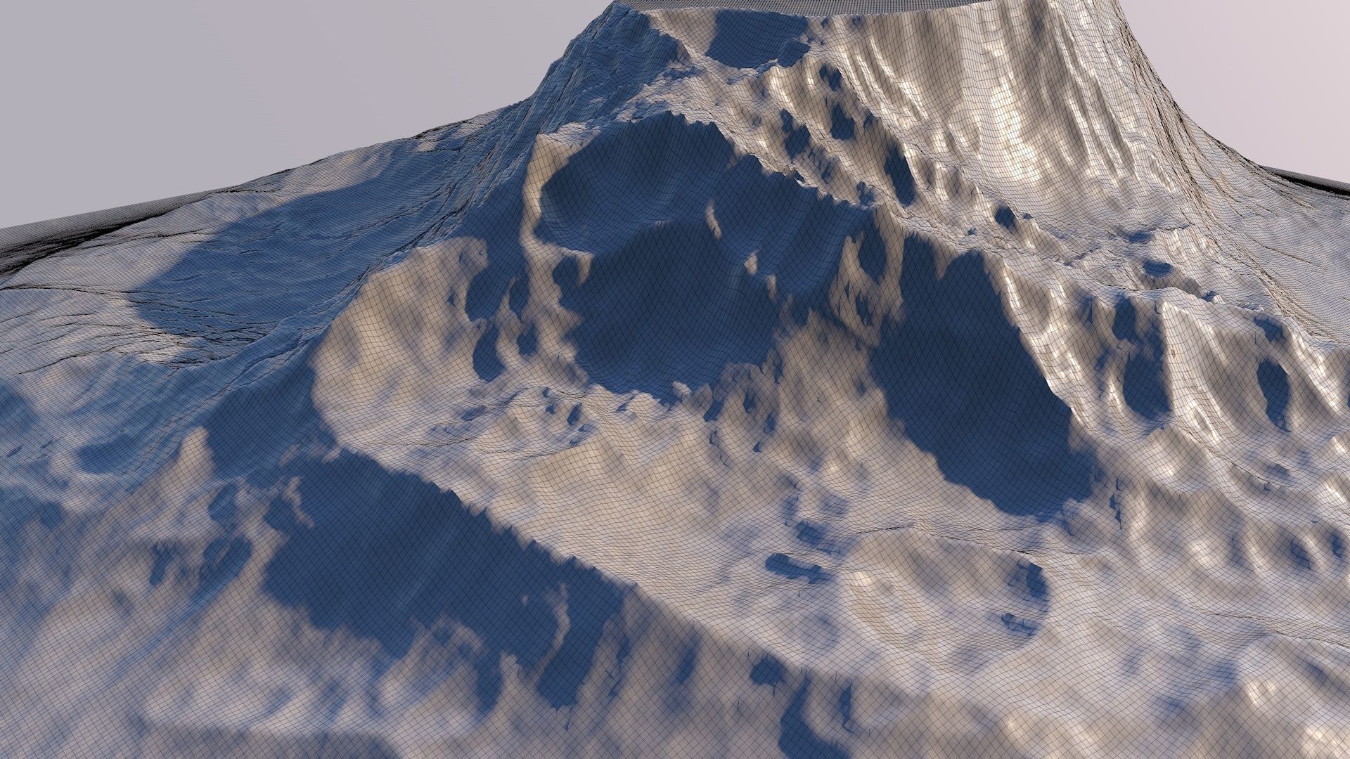 Iceberg Mountain Landscape 3D Model Sci Fi Futuristic Object 3D model_7
