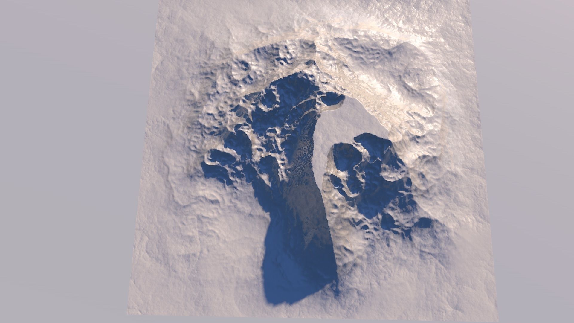 Iceberg Mountain Landscape 3D Model Sci Fi Futuristic Object 3D model_23