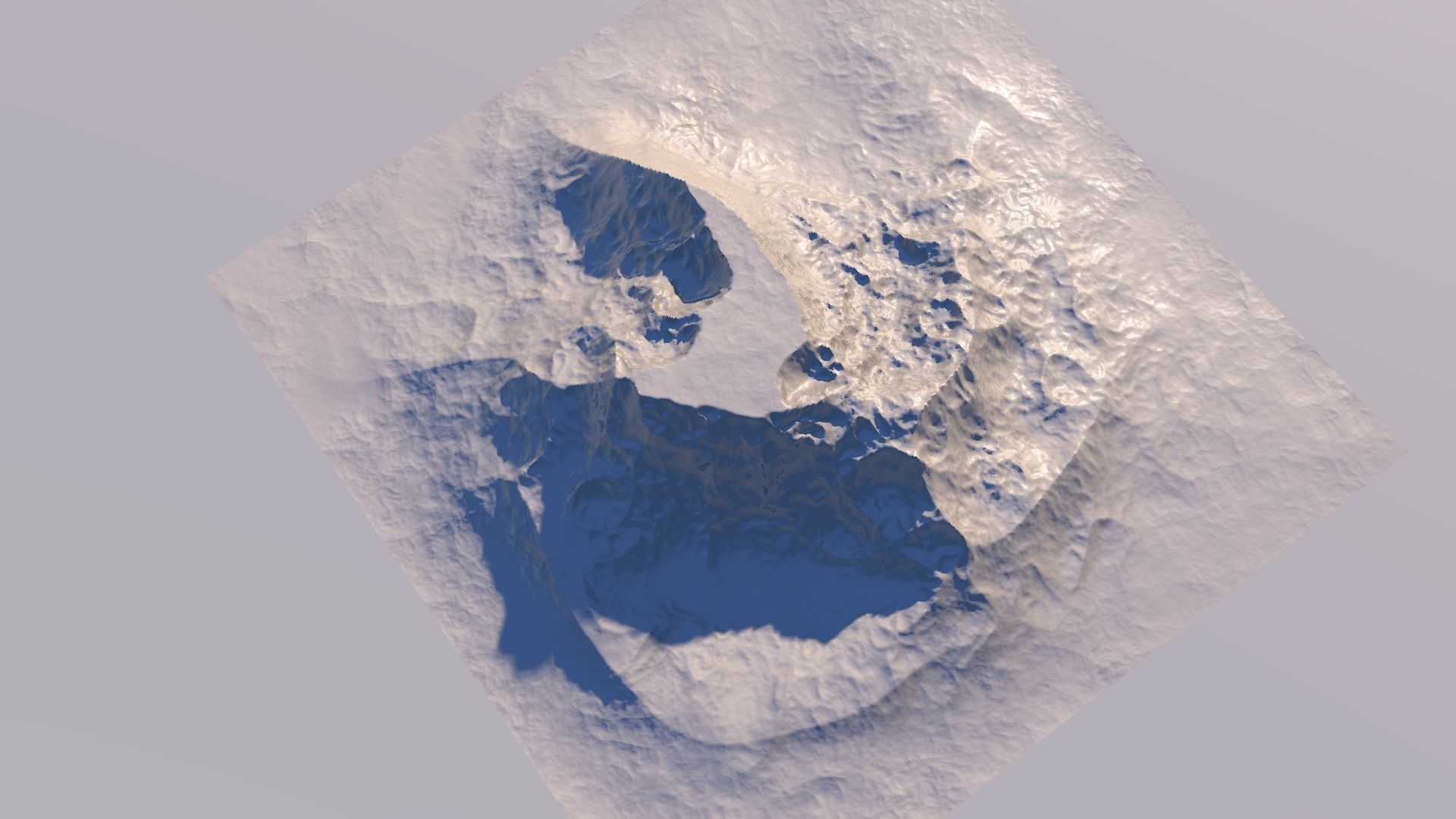 Iceberg Mountain Landscape 3D Model Sci Fi Futuristic Object 3D model_18
