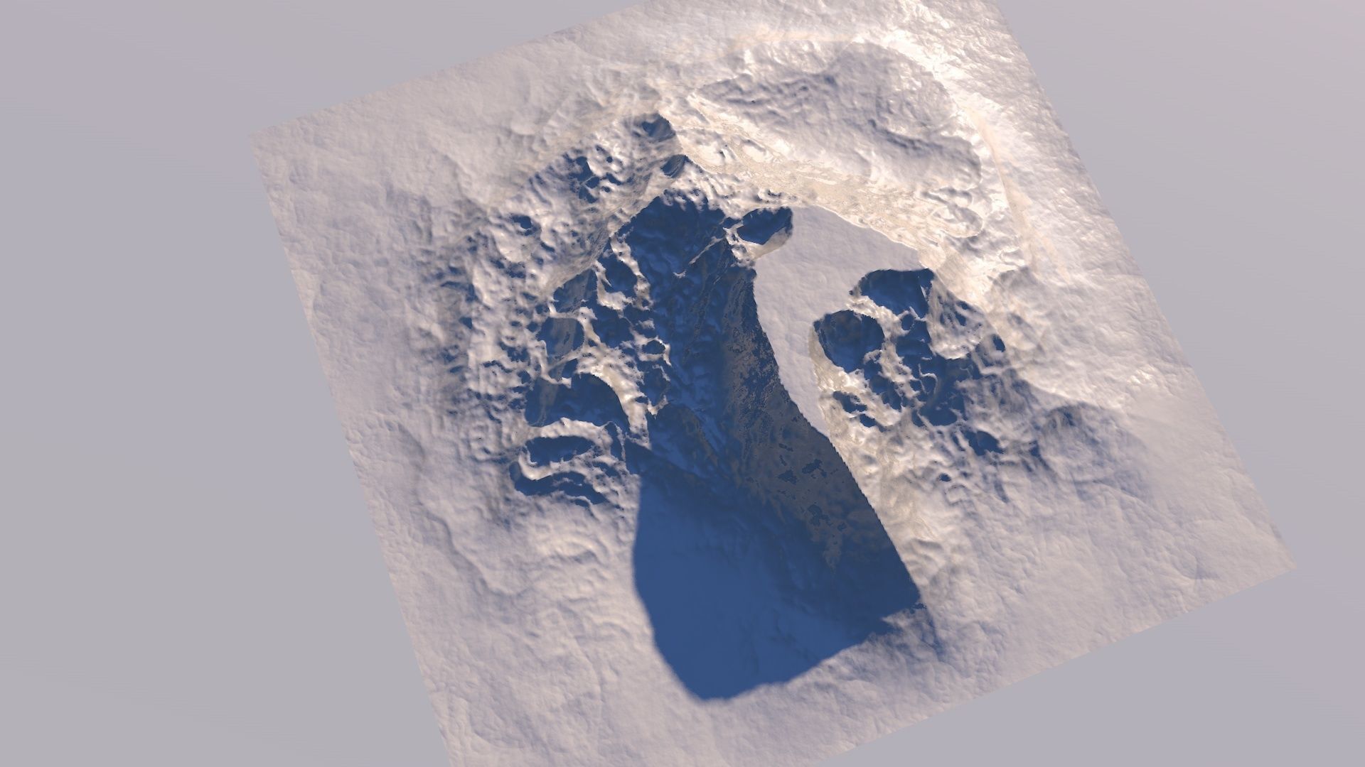 Iceberg Mountain Landscape 3D Model Sci Fi Futuristic Object 3D model_22