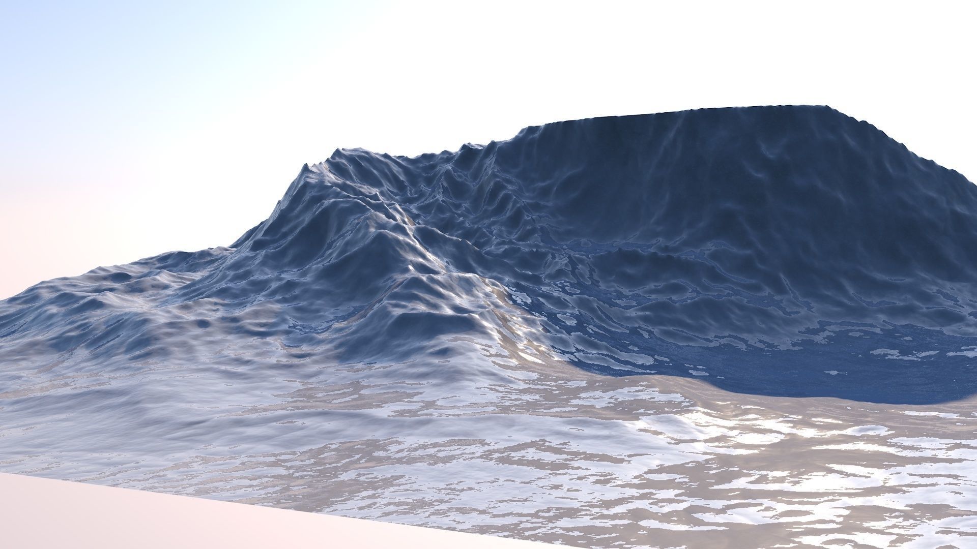 Iceberg Mountain Landscape 3D Model Sci Fi Futuristic Object 3D model_15