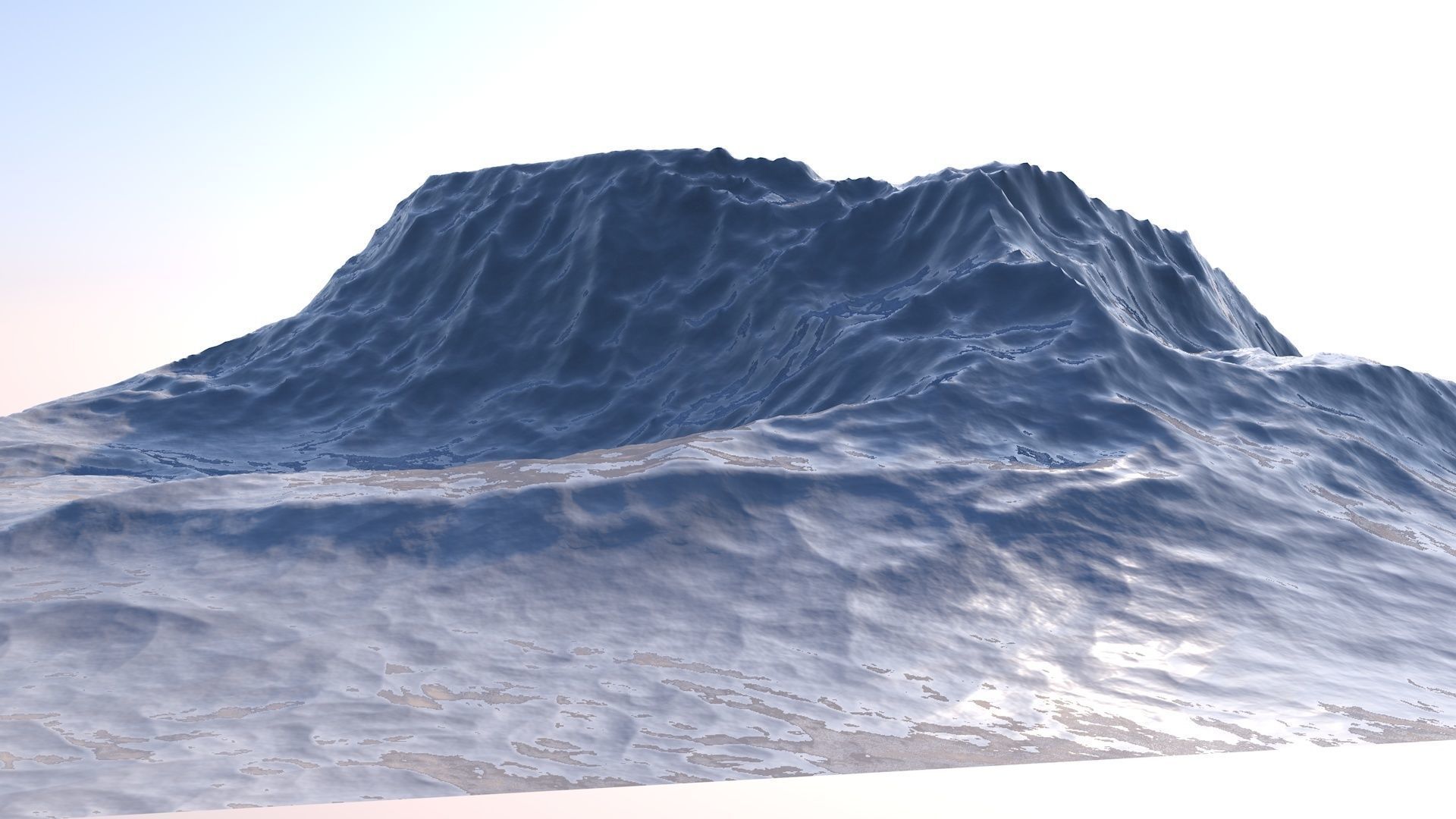 Iceberg Mountain Landscape 3D Model Sci Fi Futuristic Object 3D model_13