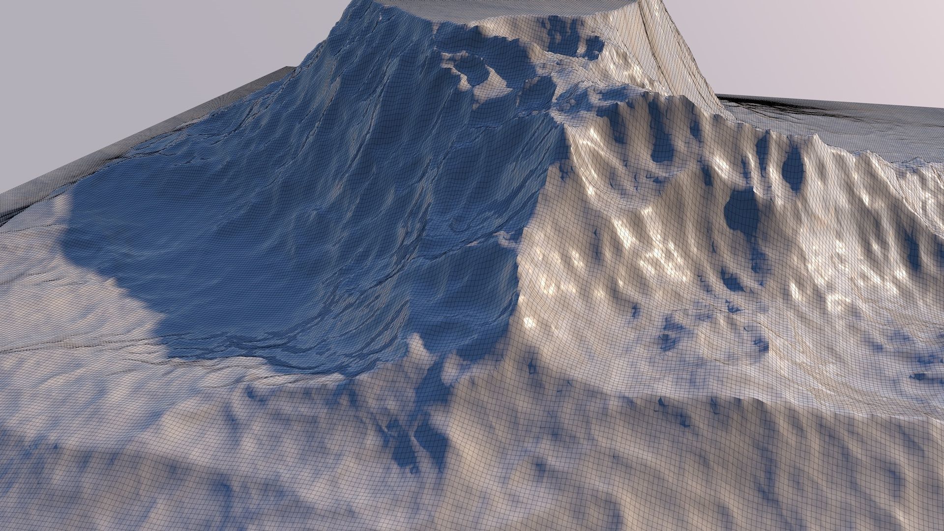 Iceberg Mountain Landscape 3D Model Sci Fi Futuristic Object 3D model_6
