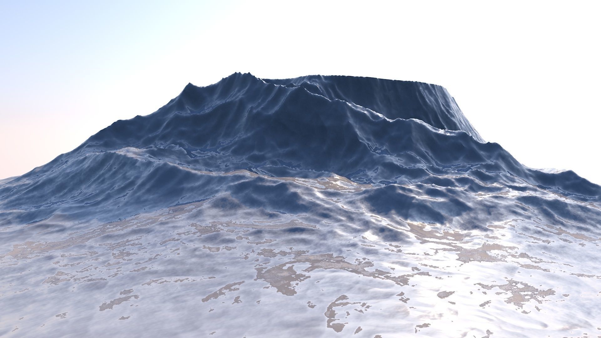 Iceberg Mountain Landscape 3D Model Sci Fi Futuristic Object 3D model_14