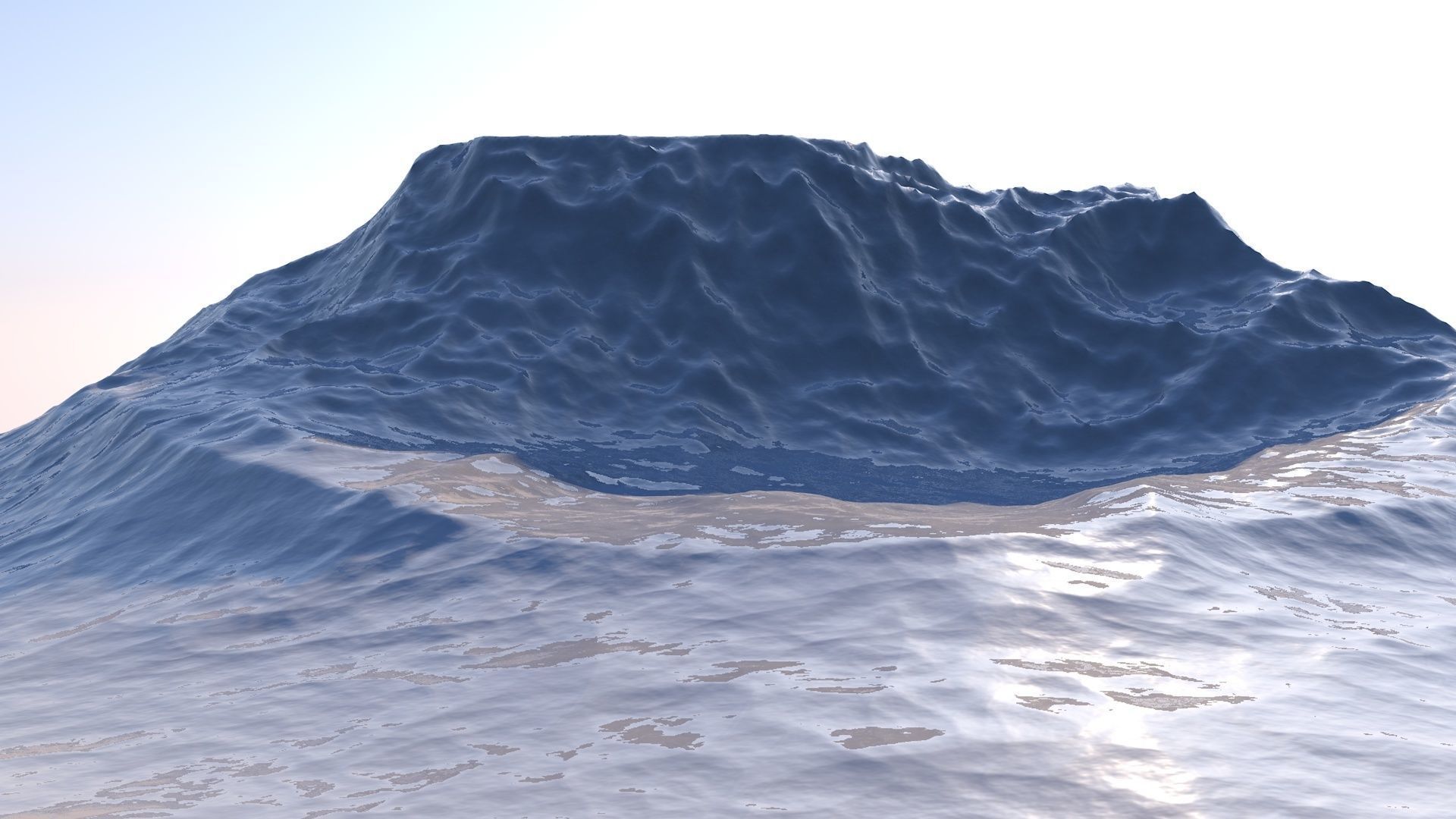 Iceberg Mountain Landscape 3D Model Sci Fi Futuristic Object 3D model_12