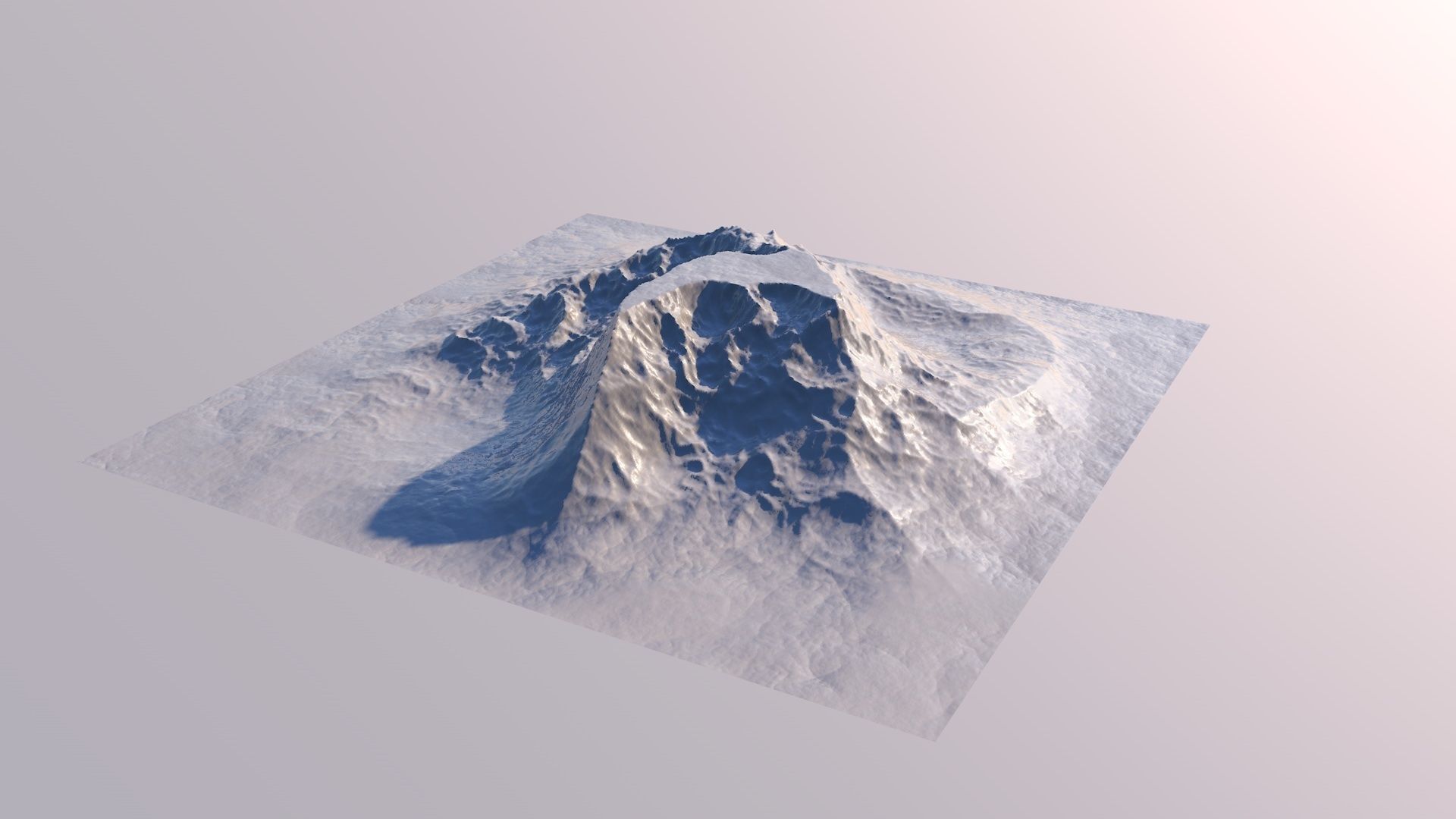 Iceberg Mountain Landscape 3D Model Sci Fi Futuristic Object 3D model_5