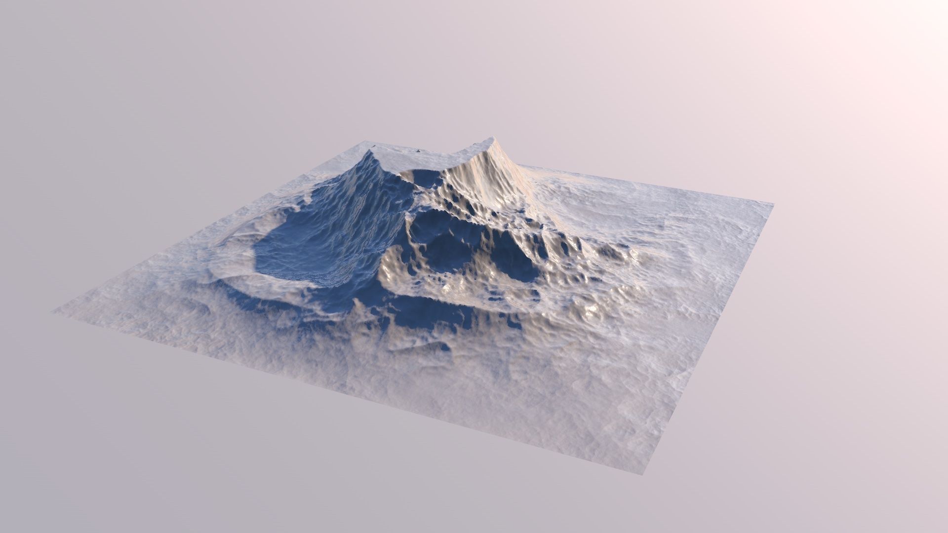 Iceberg Mountain Landscape 3D Model Sci Fi Futuristic Object 3D model_1