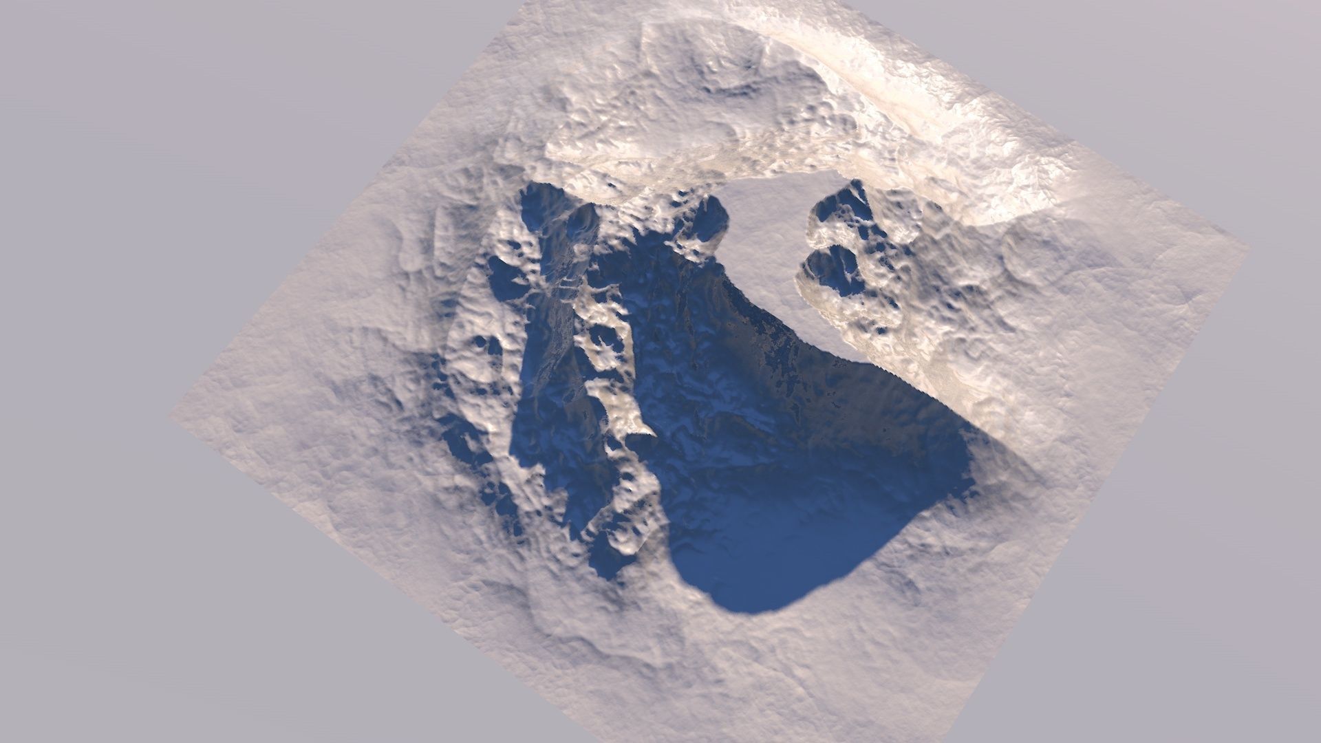 Iceberg Mountain Landscape 3D Model Sci Fi Futuristic Object 3D model_21