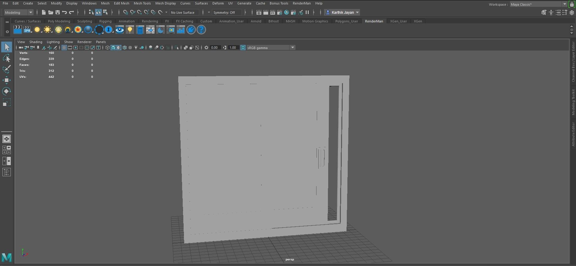Sliding Door Low-poly 3D model_7