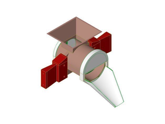 Screw motor for animal feed  3D print model_14