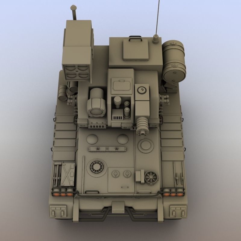 Futuristic armored vehicle 3D model_5