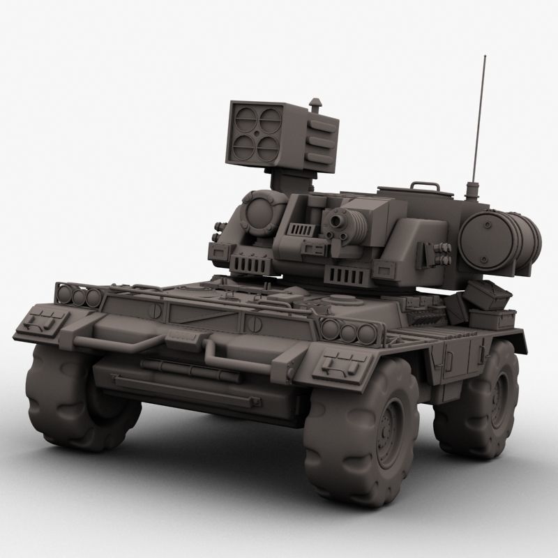 Futuristic armored vehicle 3D model_7