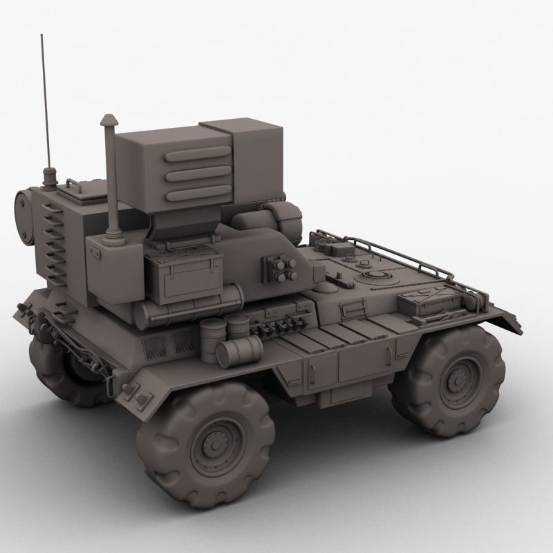 Futuristic armored vehicle 3D model_6