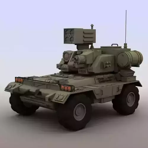 Futuristic armored vehicle 3D model