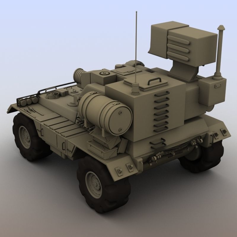 Futuristic armored vehicle 3D model_3