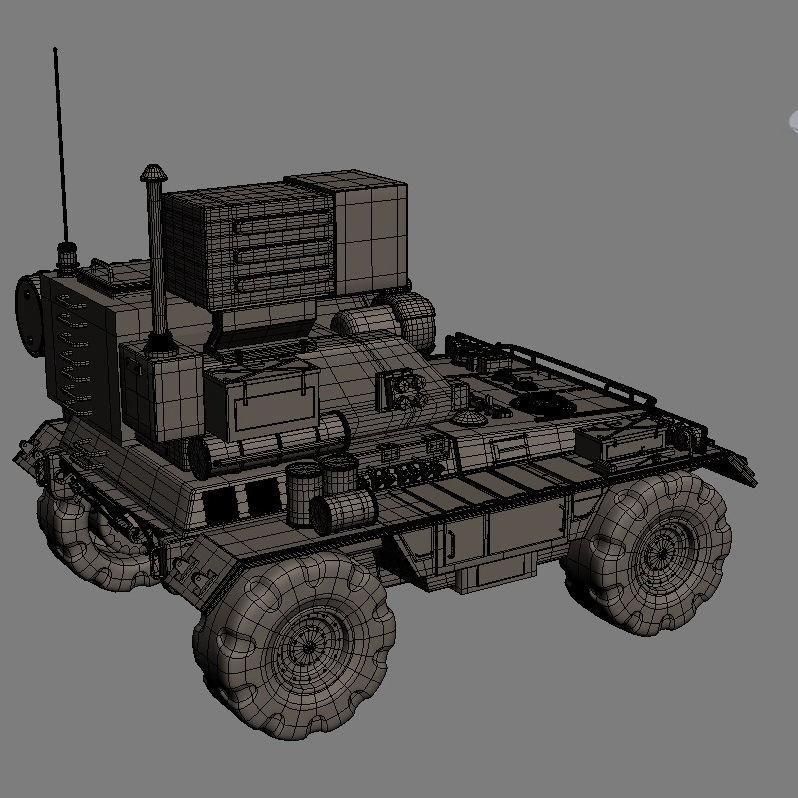 Futuristic armored vehicle 3D model_9