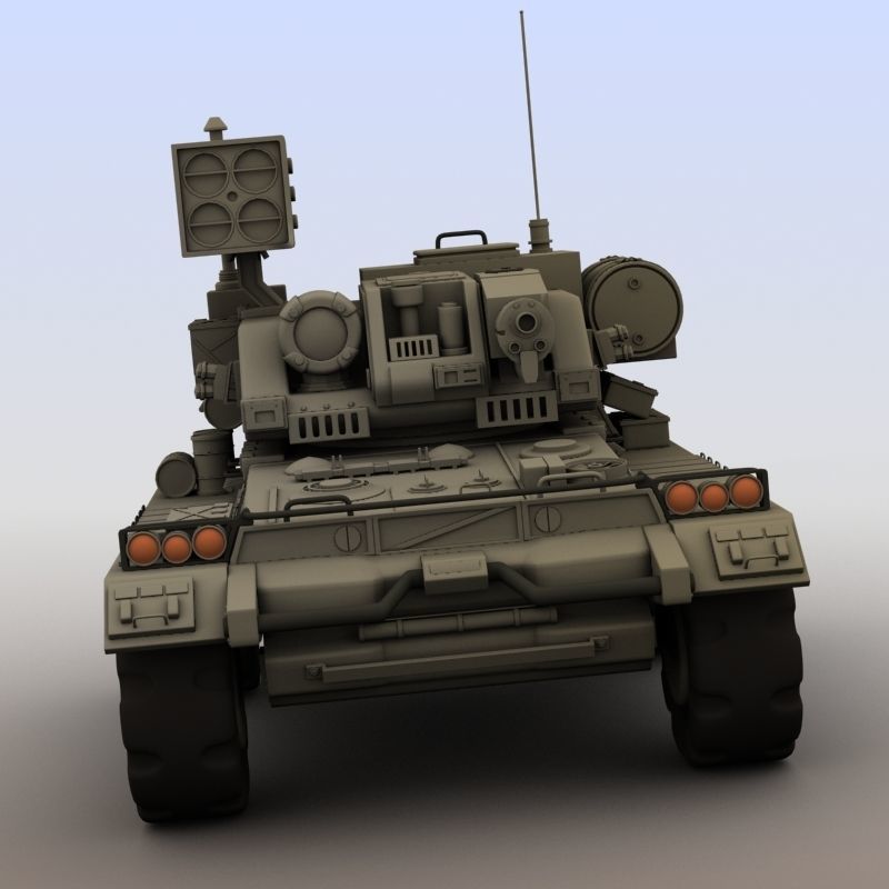 Futuristic armored vehicle 3D model_2
