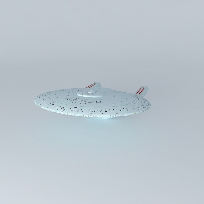 Star Trek Starship Enterprise NCC-1701-D Free 3D model_1