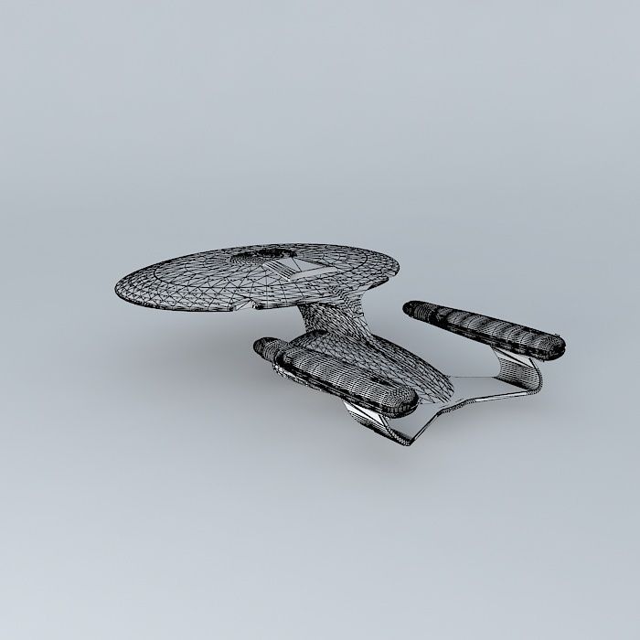 Star Trek Starship Enterprise NCC-1701-D Free 3D model_3