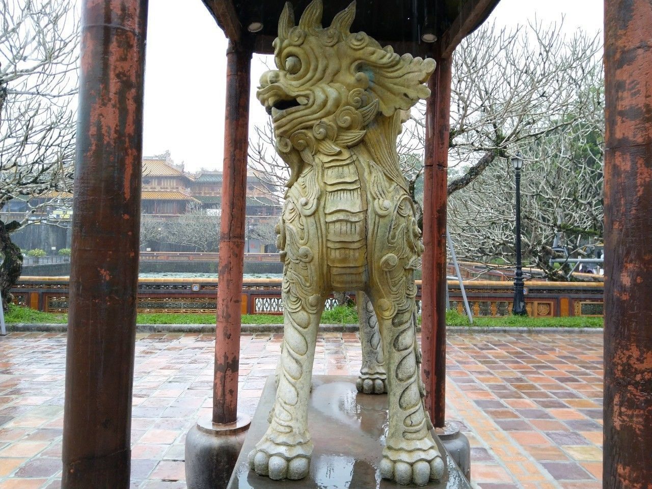 Fu Dog  rock dog statue in viet nam 3D model_5