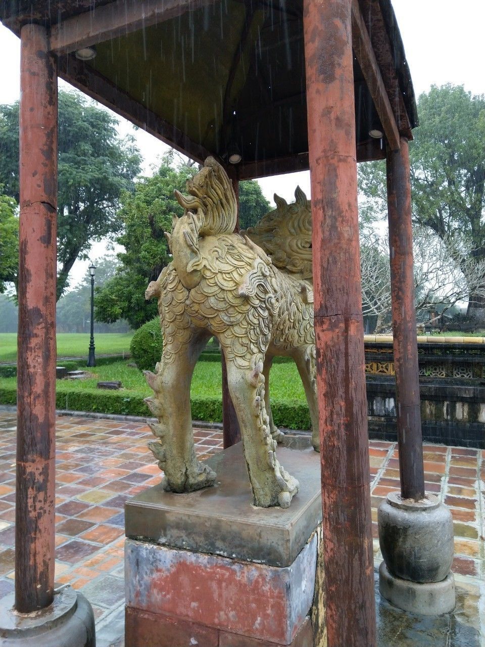 Fu Dog  rock dog statue in viet nam 3D model_4