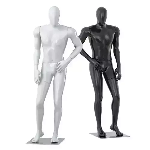 Faceless male mannequin 35 3D model
