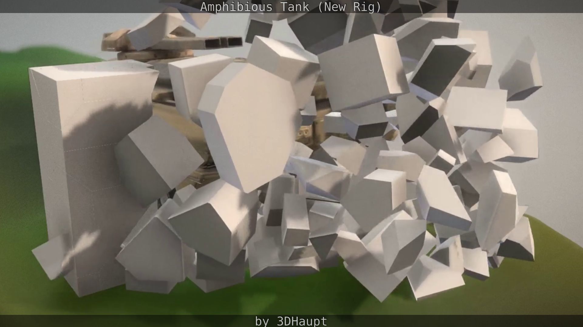 Amphibious Tank New Rig  Free low-poly 3D model_28