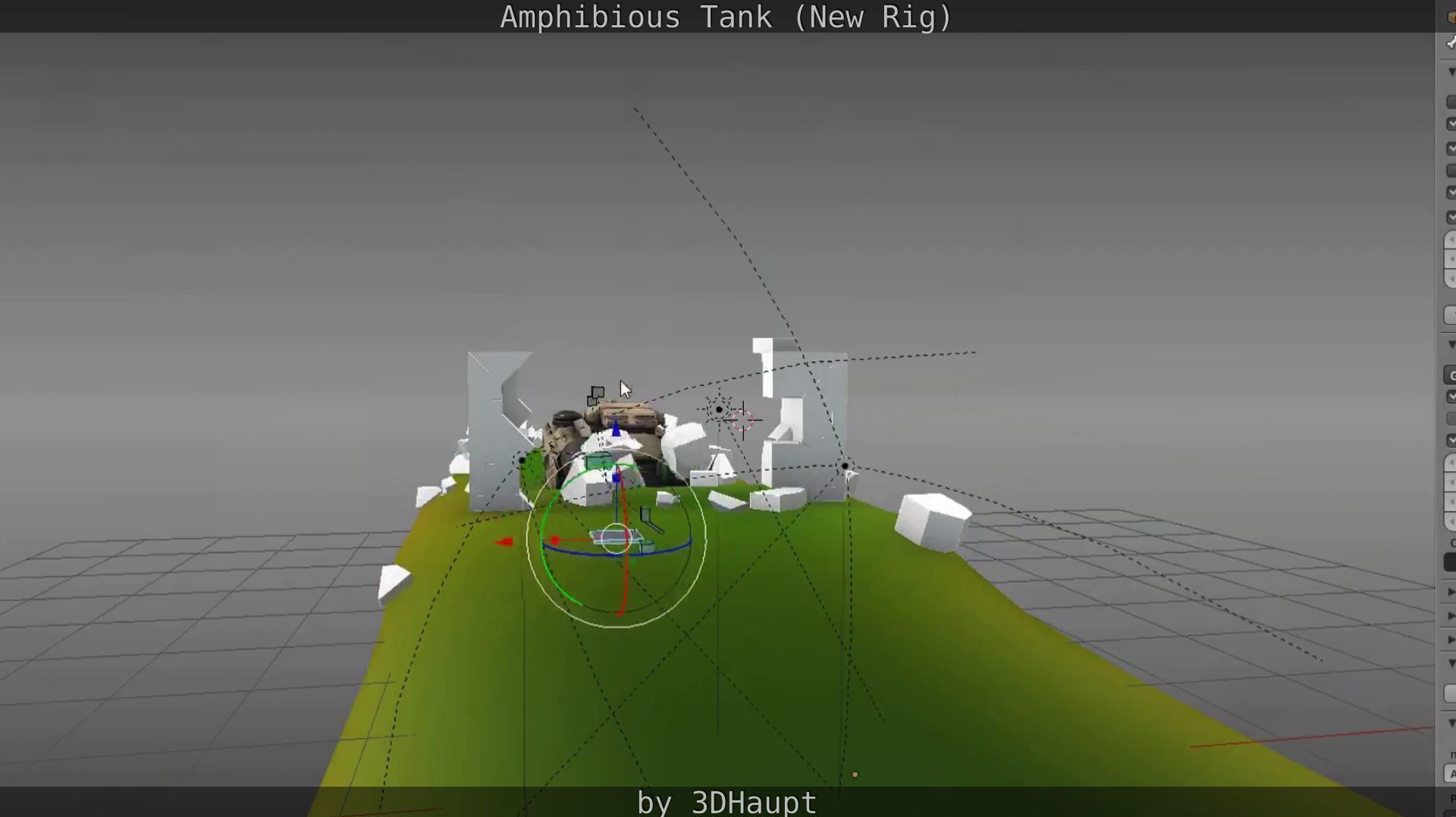 Amphibious Tank New Rig  Free low-poly 3D model_98