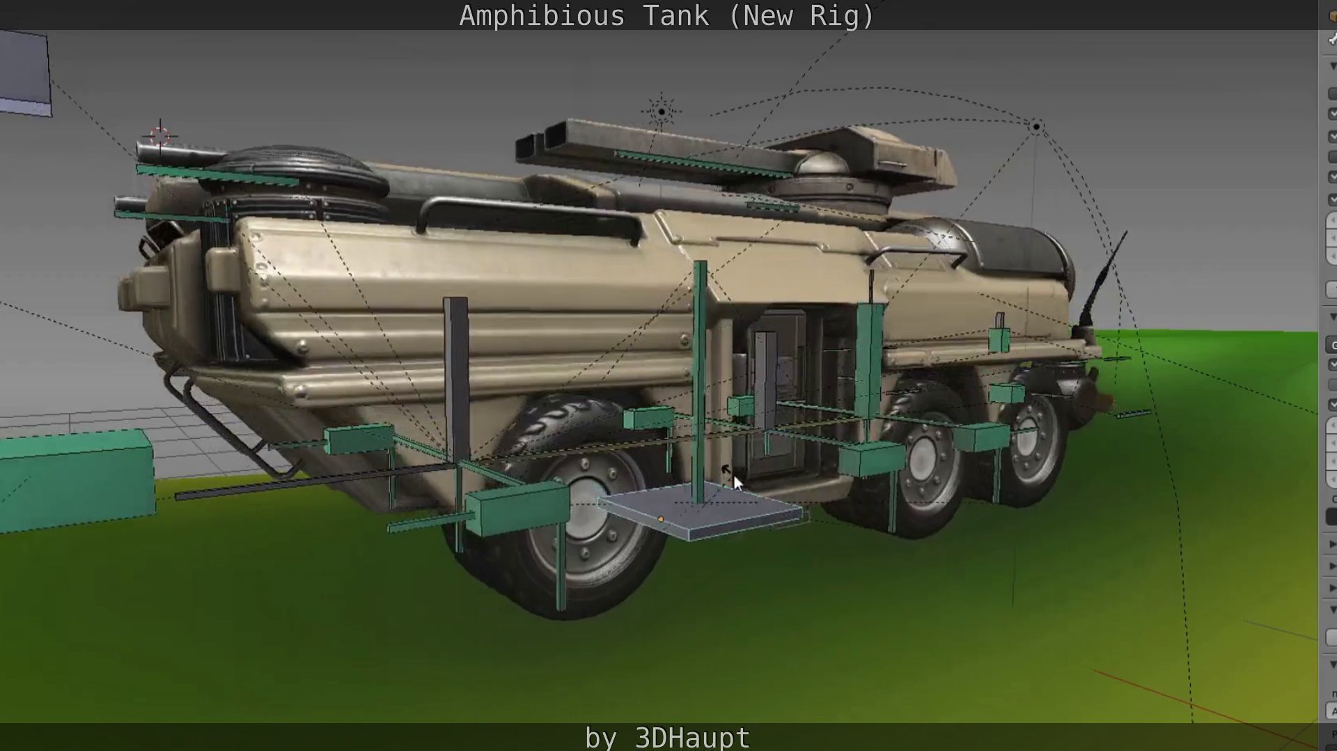 Amphibious Tank New Rig  Free low-poly 3D model_70