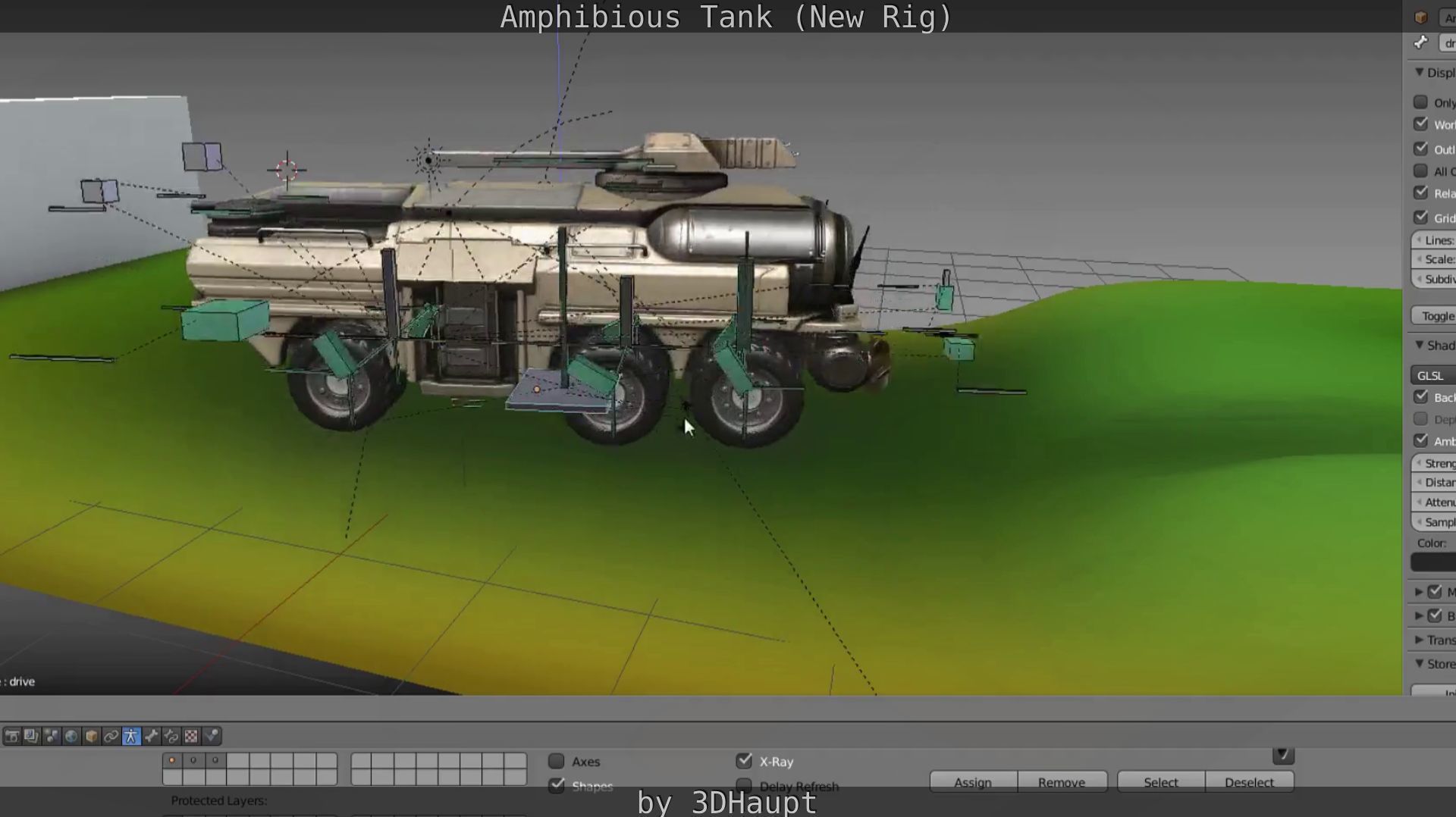 Amphibious Tank New Rig  Free low-poly 3D model_18