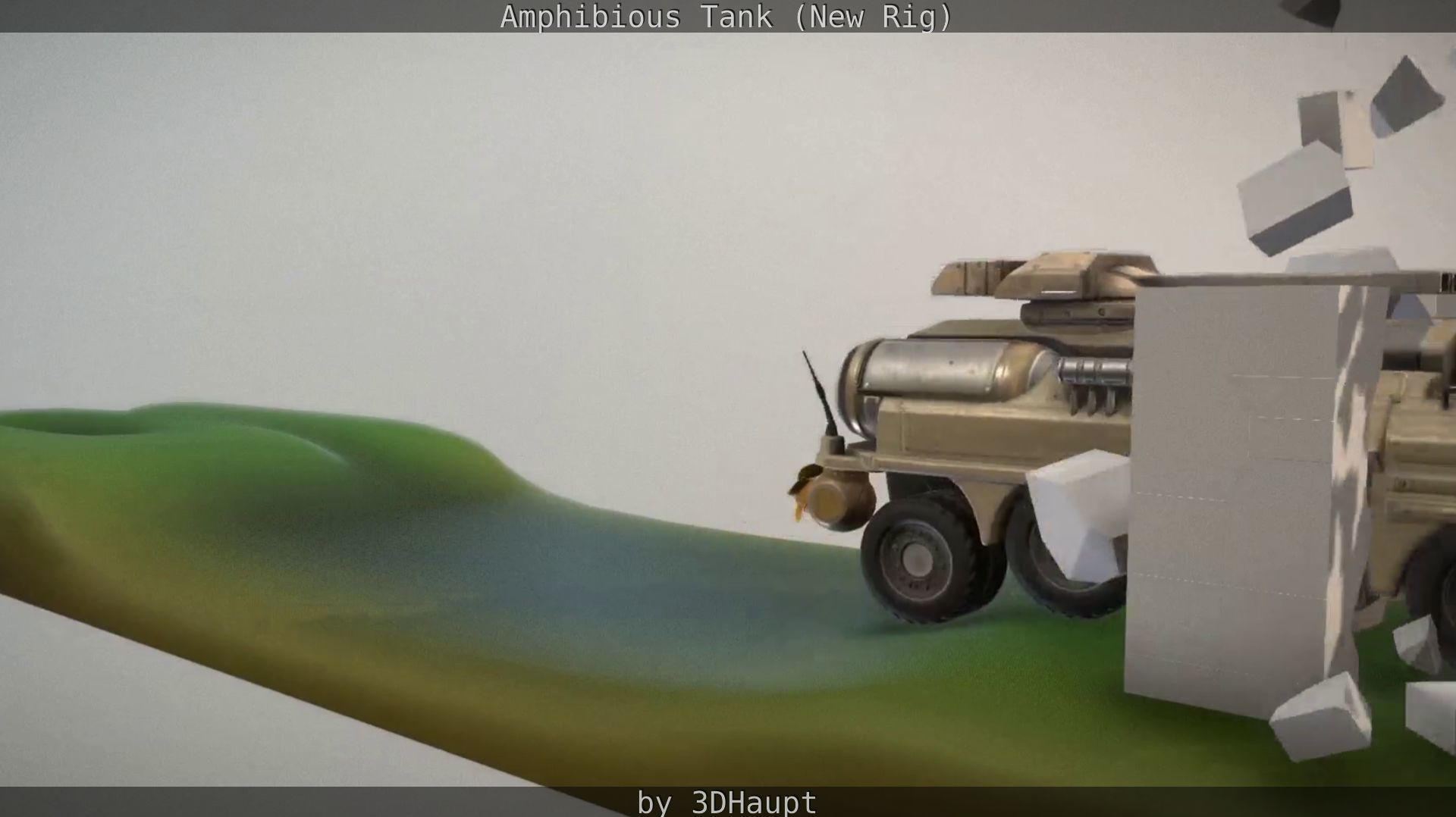 Amphibious Tank New Rig  Free low-poly 3D model_24