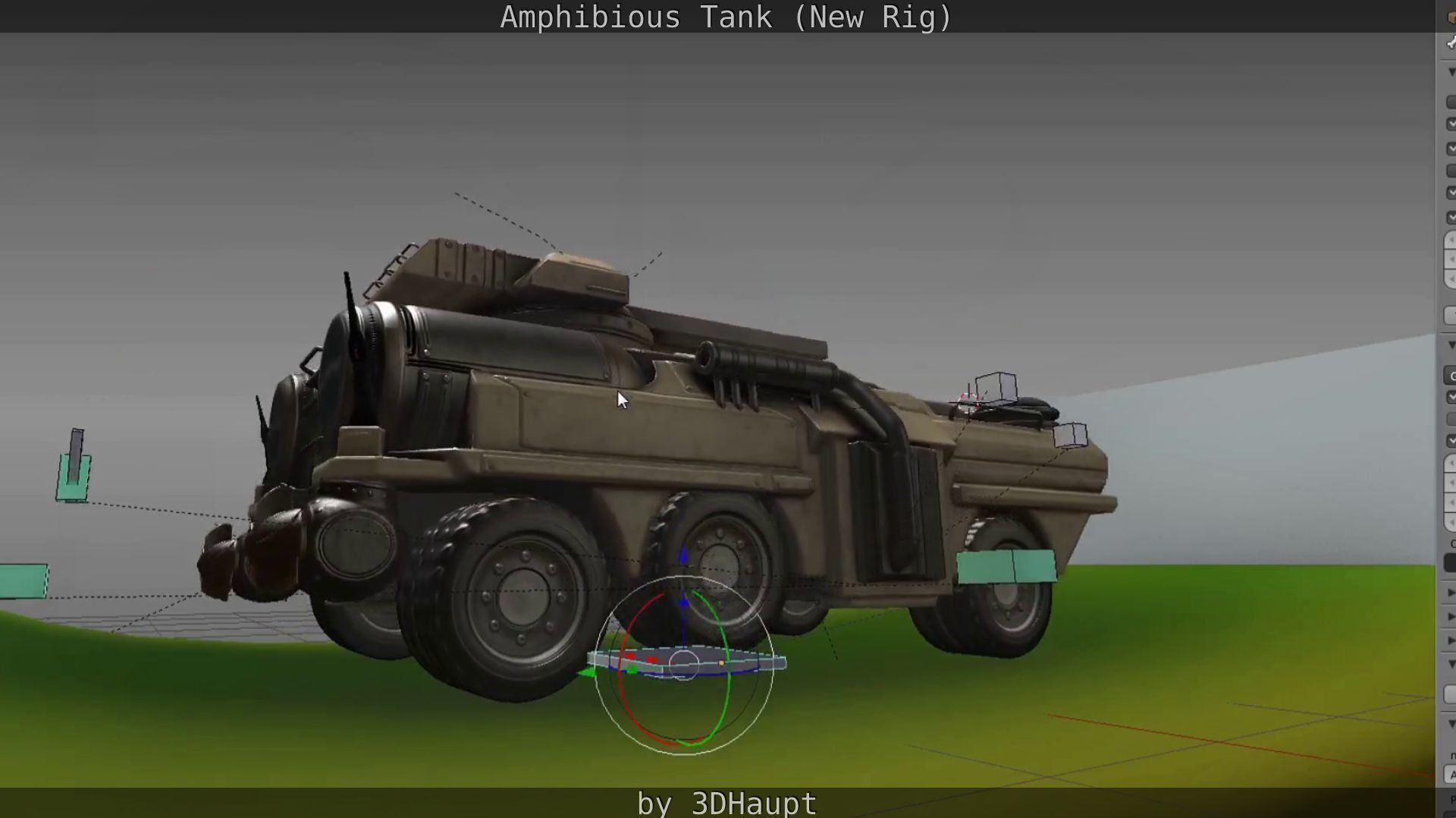 Amphibious Tank New Rig  Free low-poly 3D model_110