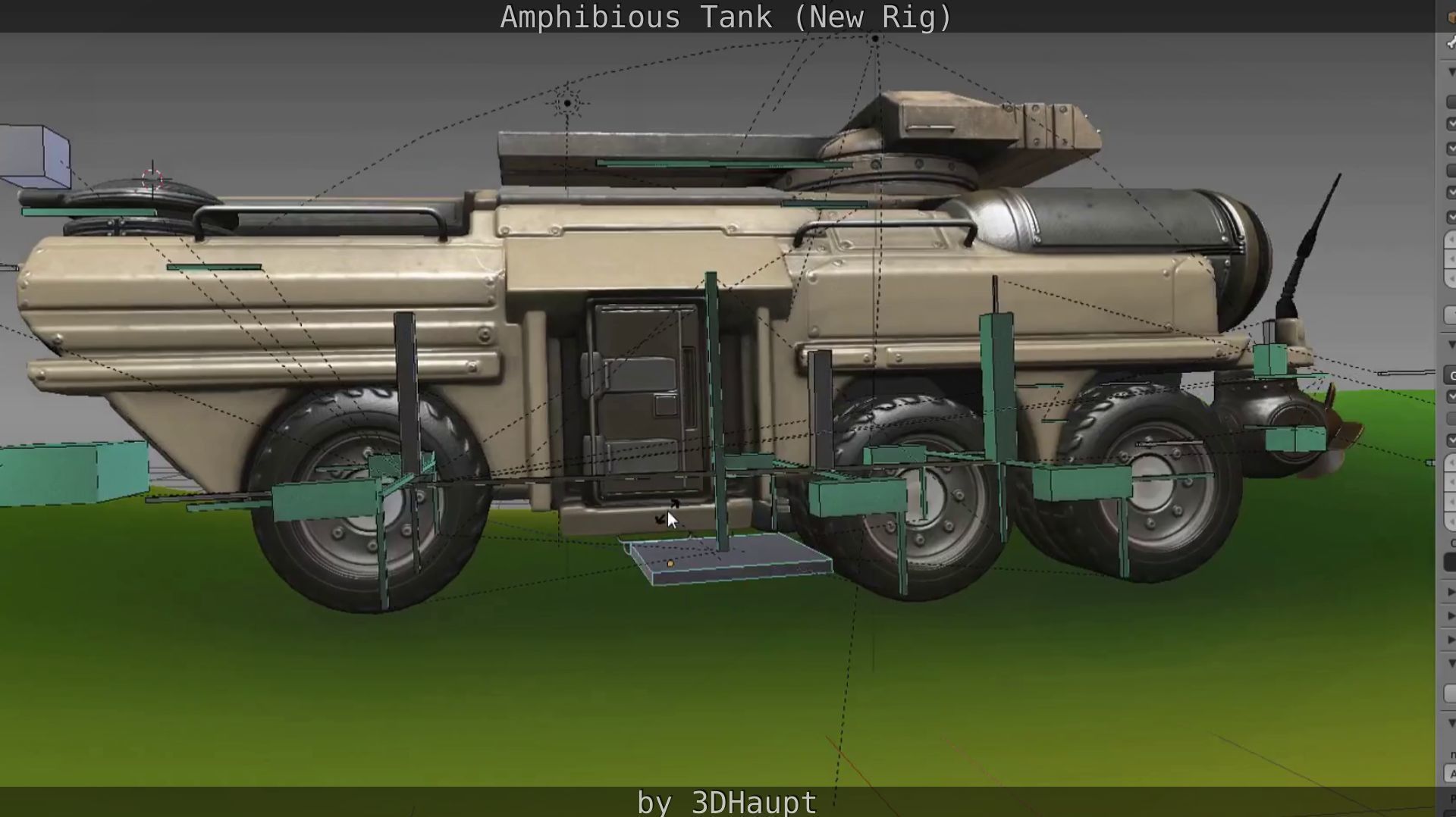 Amphibious Tank New Rig  Free low-poly 3D model_72