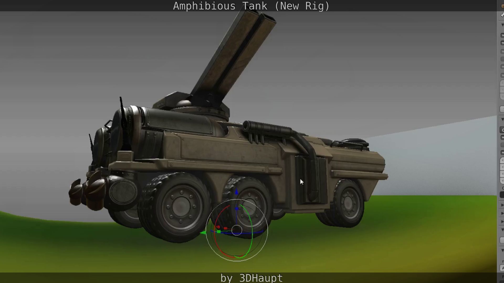 Amphibious Tank New Rig  Free low-poly 3D model_113