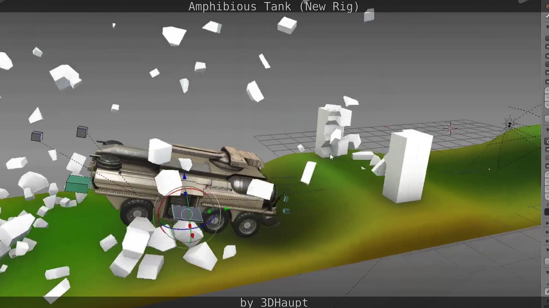 Amphibious Tank New Rig  Free low-poly 3D model_96