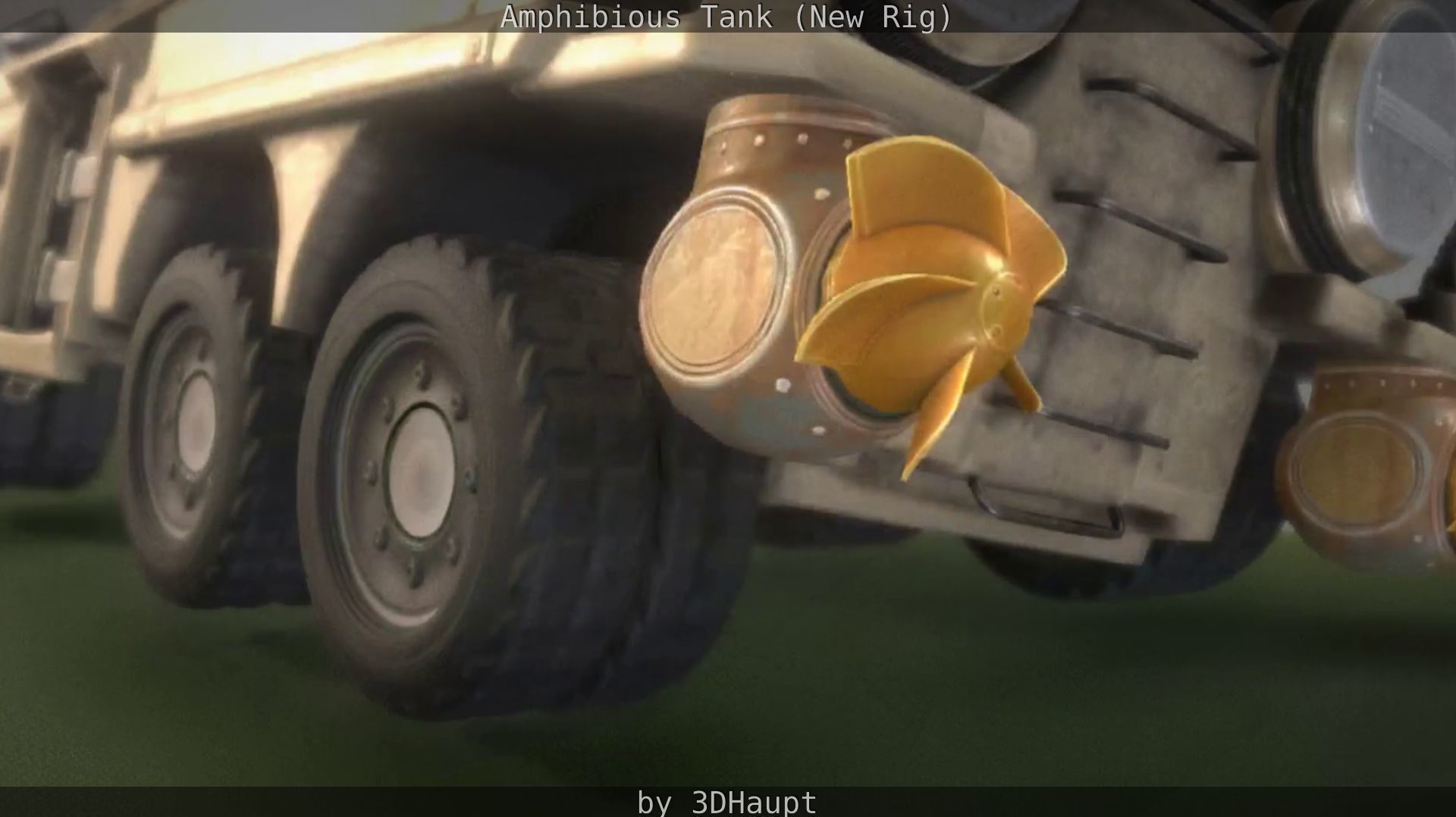 Amphibious Tank New Rig  Free low-poly 3D model_40